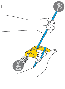 Lors de la progression, pour donner du mou avec assez de fluidité, une technique particulière est nécessaire.