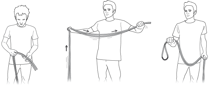 Controlar regularmente el marcado de la mitad de la cuerda.