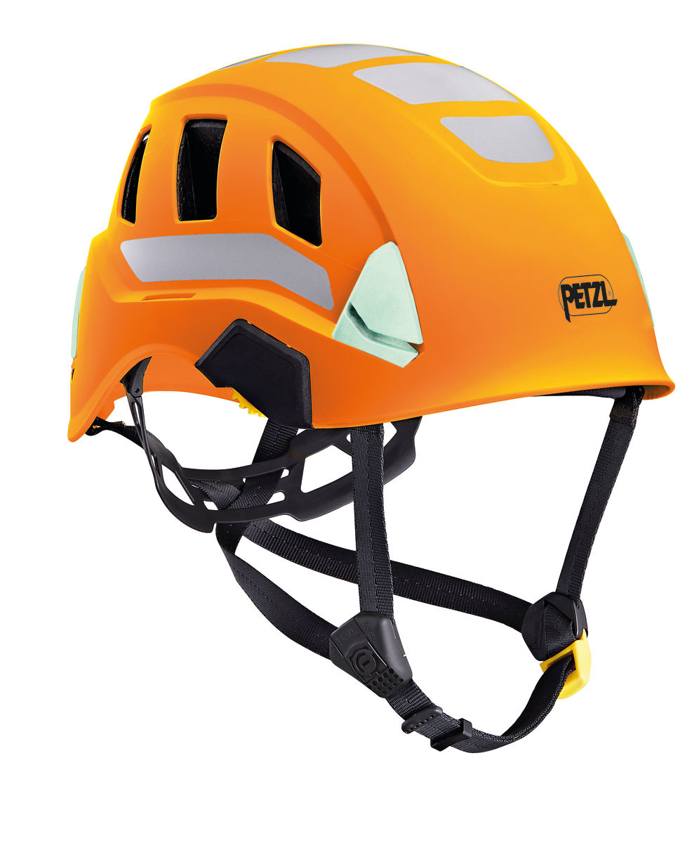 Petzl Strato Vent HiViz Orange Helmet EasyClip ANSI Z89.1 Type I Class C for sale online
