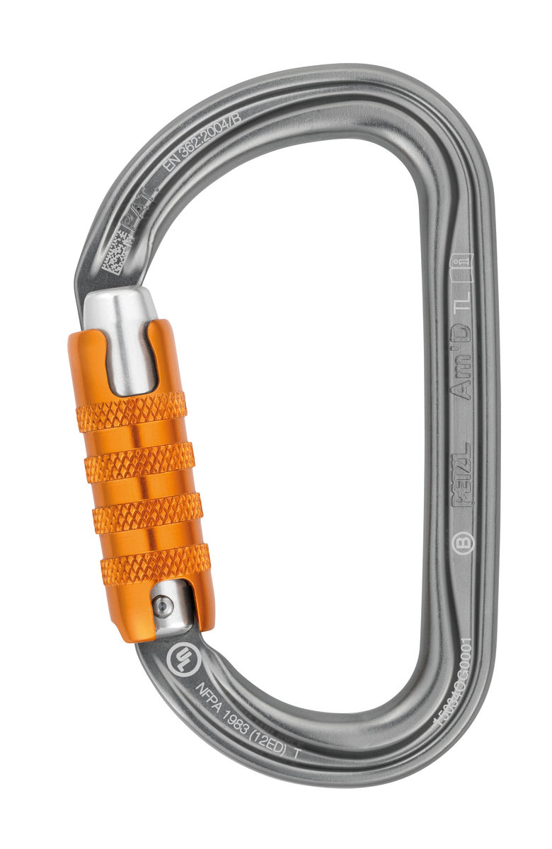 PETZL AM'D Triact Lock Carabiner D-Shaped Pre-owned 
