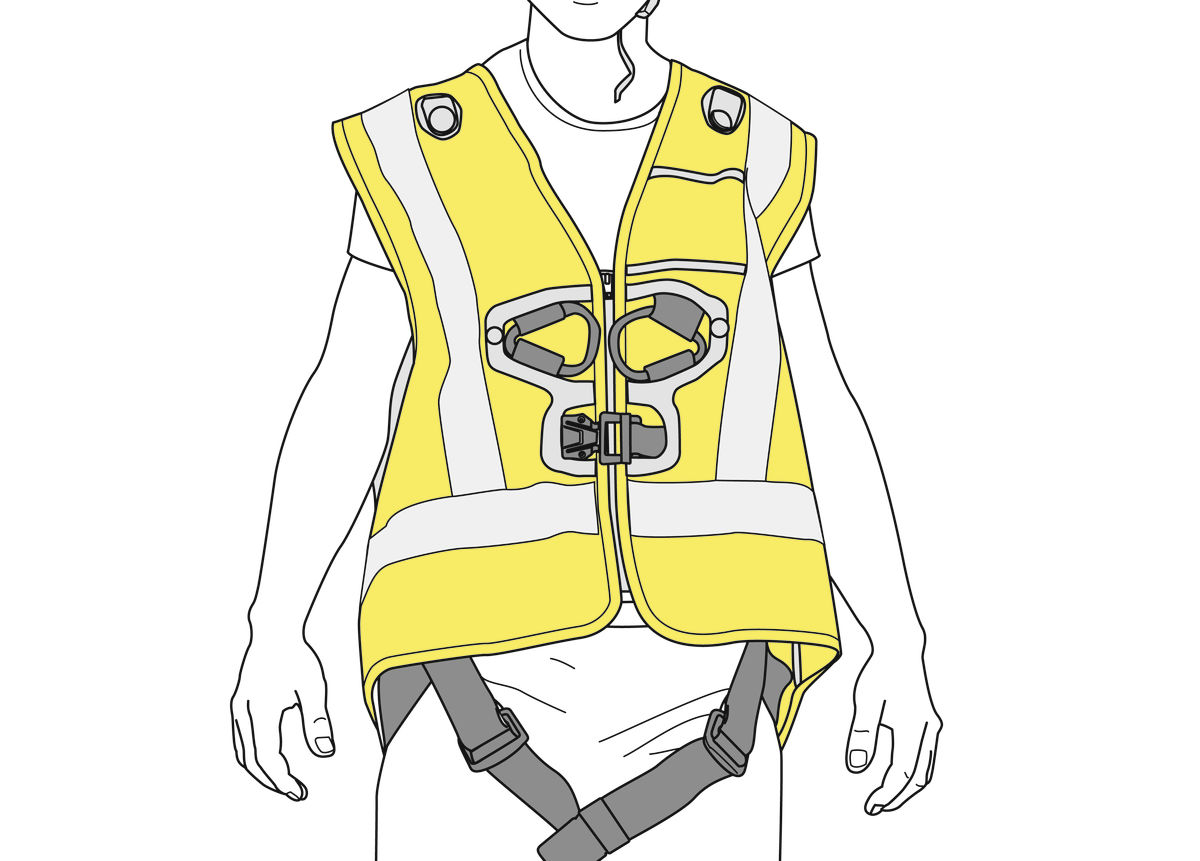 HI-VIZ vest for NEWTON harnesses