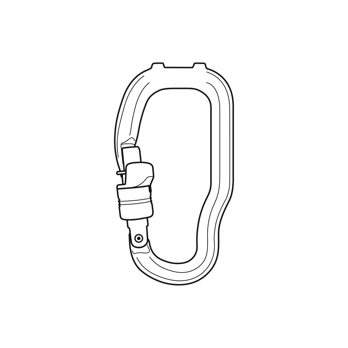 Carabiner for TRAC GUIDE trolley
