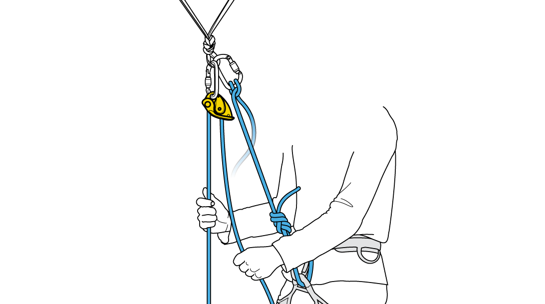 Asegurar en grandes itinerarios con cuerda simple con un GRIGRI