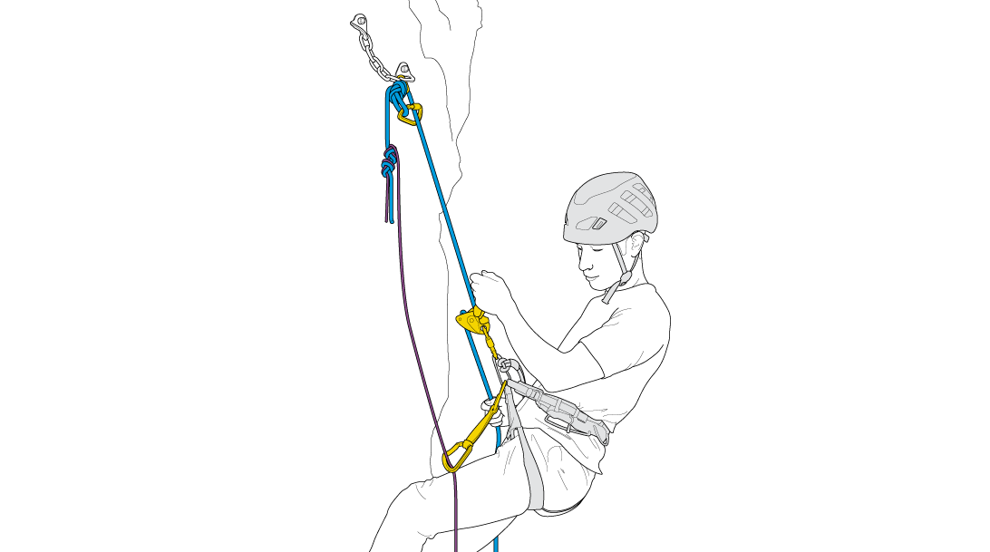 Descender en grandes itinerarios con cuerda simple