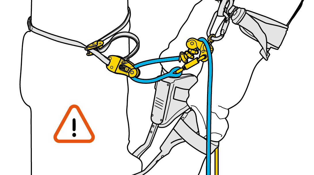 Dismantling: second belay point and evacuation system with the ZIGZAG