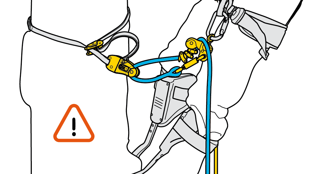 Abtragen: zweiter Sicherungspunkt und Rettungssystem mit dem ZIGZAG