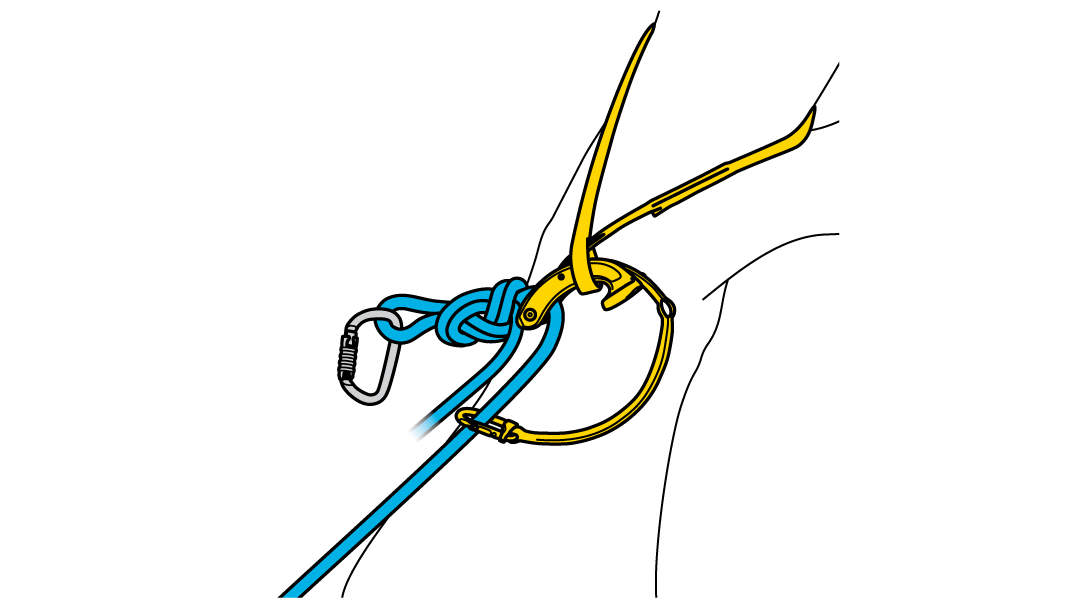 Utilisation de la fausse fourche NAJA sur corde en simple (SRT/SRS)
