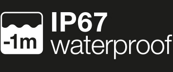 Lampes fontales PETZL, logo IP67 waterproof.