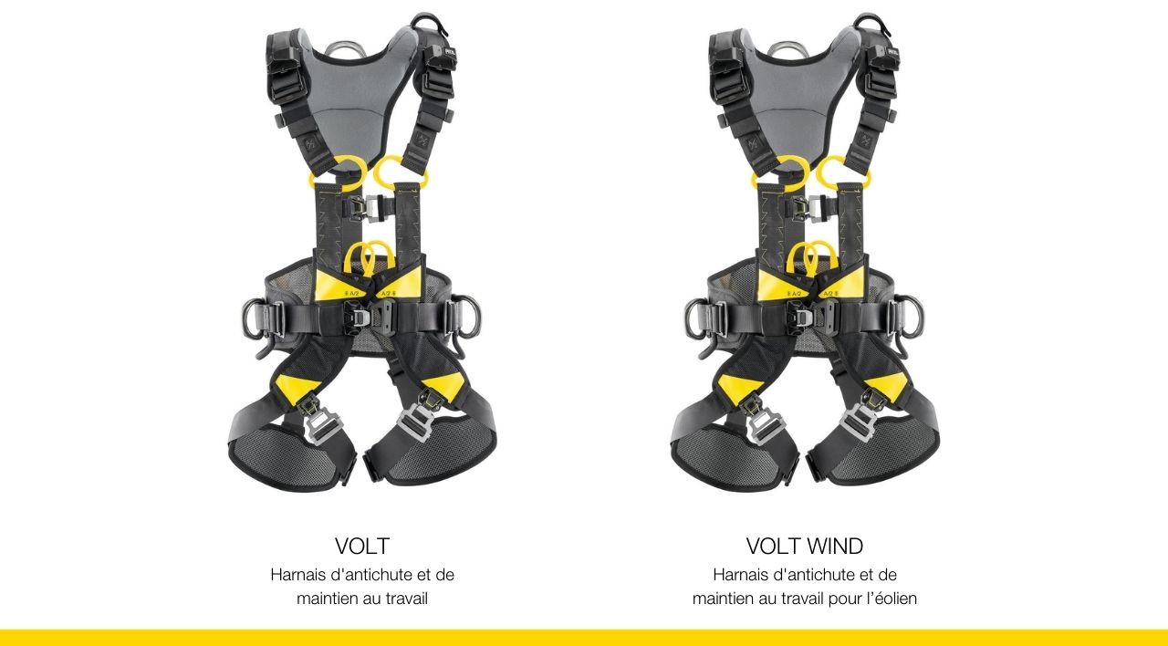 Aide au choix harnais Petzl Professional - Gamme VOLT 