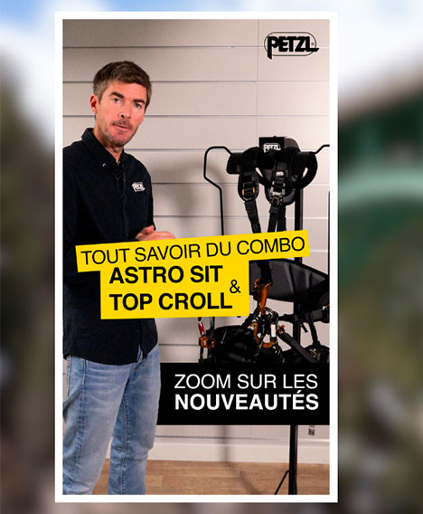 Capture d'&eacute;cran de la vid&eacute;o :Pr&eacute;sentation vid&eacute;o du ASTRO SIT avec le TOP CROLL pour les cordistes