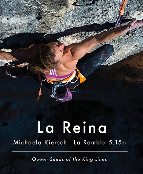 Video screenshot:Dr. Michaela Kiersch Sends La Rambla (5.15a)