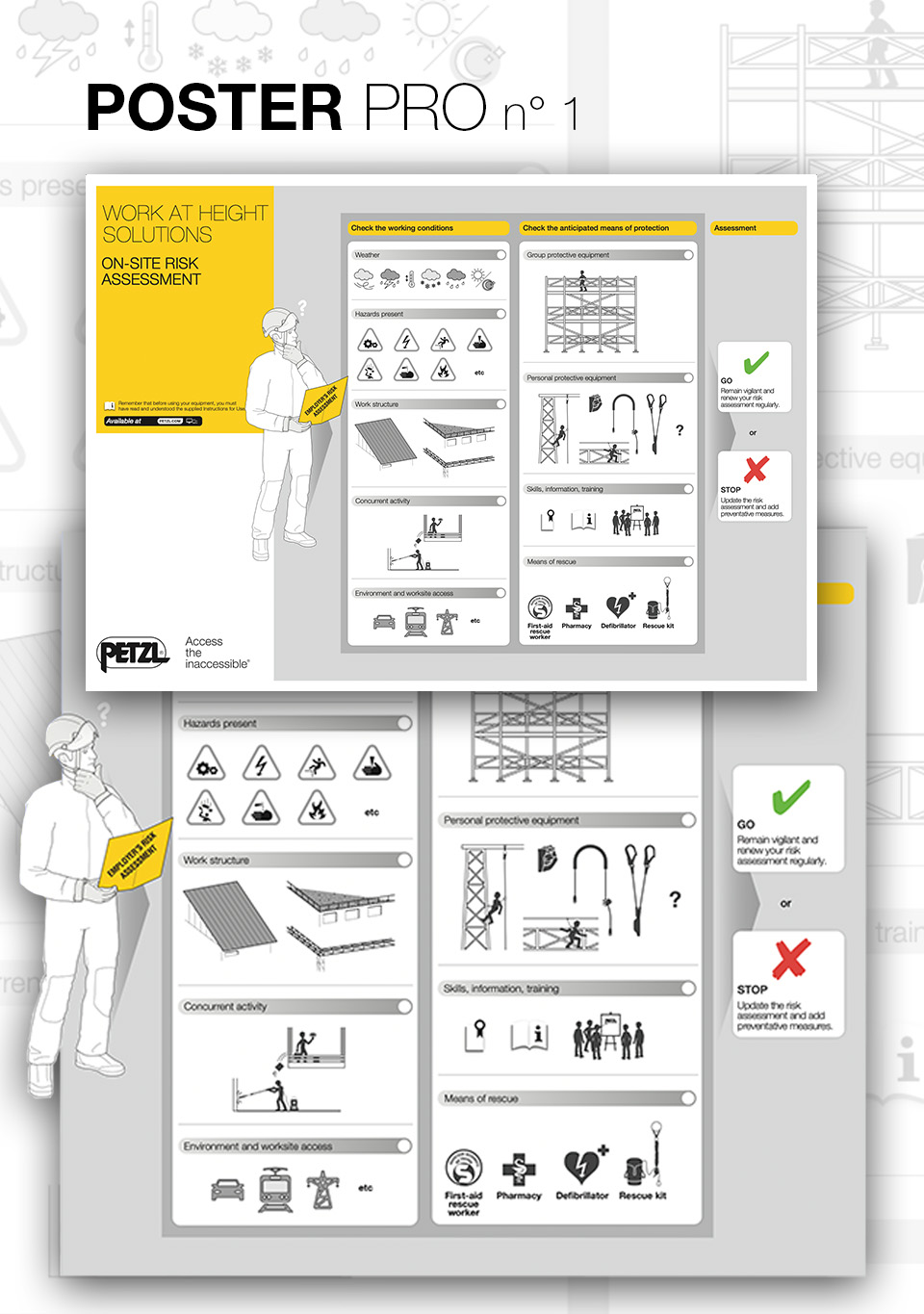 P&oacute;ster evaluaci&oacute;n de riesgos en el lugar de trabajo