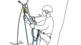 Belaying with a rope as a complement to energy-absorbing lanyards