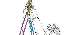 Accès sur corde en double avec le ZIGZAG