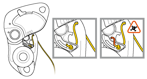 Pass the cord through the hole in the fixed side plate