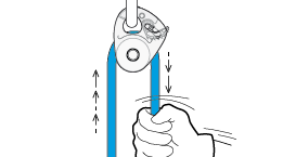 Belaying the second with a MICRO TRAXION or NANO TRAXION: beware of any fall