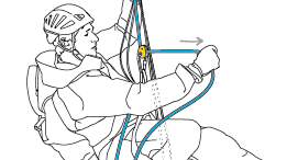 Ascending the rope in self-rescue:  take care when approaching the anchor