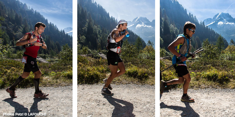 Xavier, Miguel et Javier pendant l'UTMB®