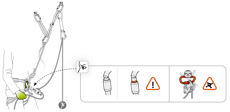 Pass the climber side of the rope through a directional carabiner.