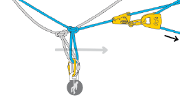 Evacuation by rope-to-rope transfer