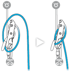 Example of a tie-off for short stops.