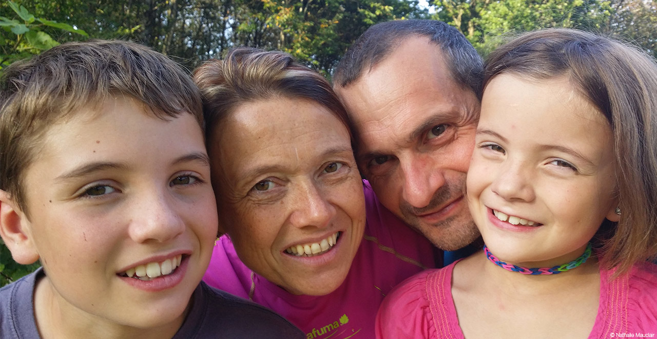 Nathalie Mauclair et sa famille © Nathalie Mauclair