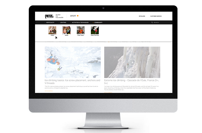 new website petzl.com