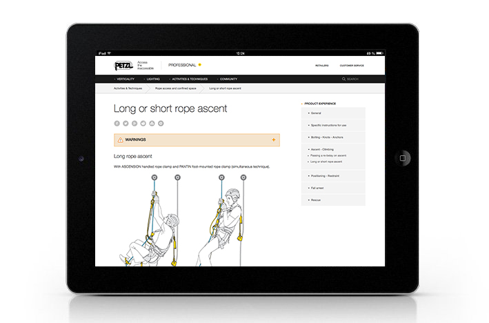 new website petzl.com