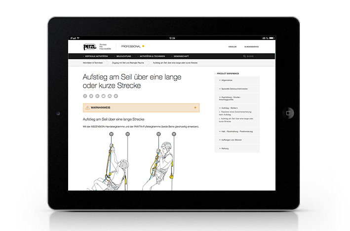 Neue Webseite petzl.com