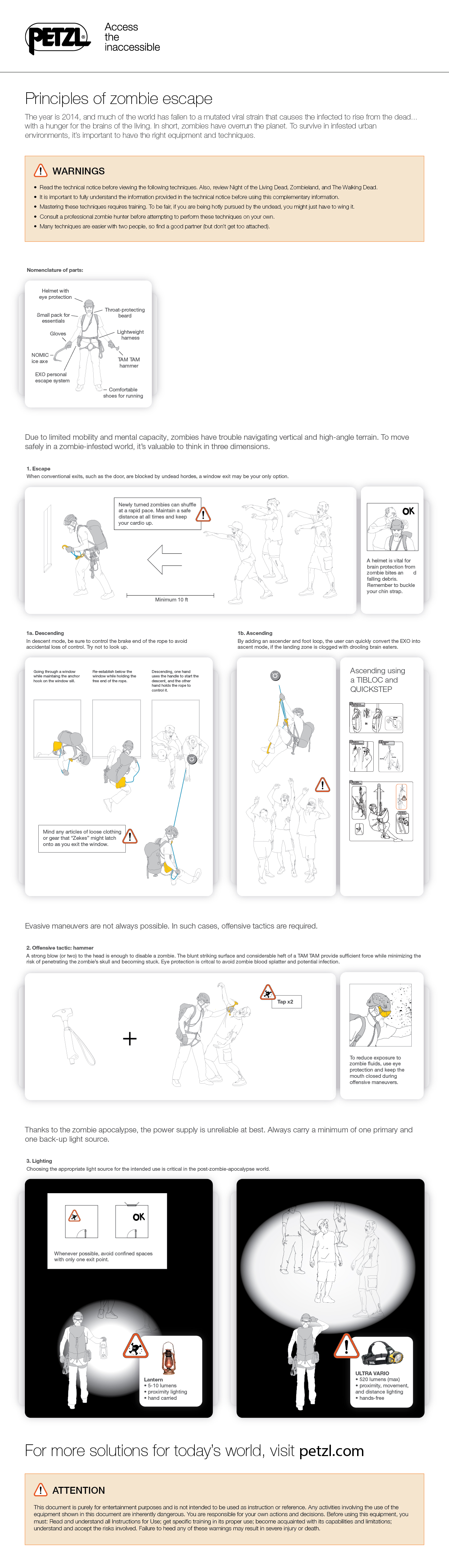 Principles of zombie escape - technical document