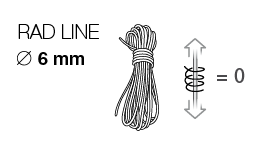 RAD LINE: small-diameter hyperstatic cord