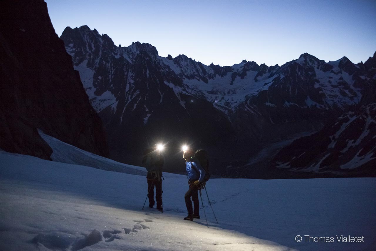 Balade au Clair de Lune - Face sud du Fou - Cédric Lachat, Fabien Dugit © Thomas Vialletet