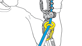 Accompanied descent rescue with two people on one ZIGZAG