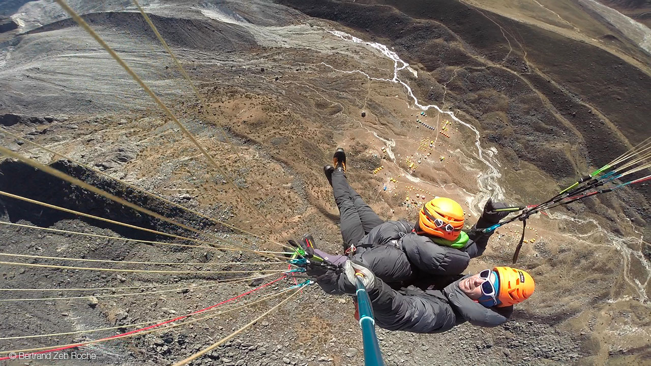 Para-alpinism on Ama Dablam with Bertrand Zeb Roche and Jean-Michel Bacou